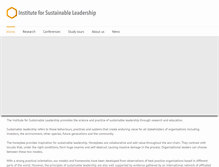 Tablet Screenshot of instituteforsustainableleadership.com
